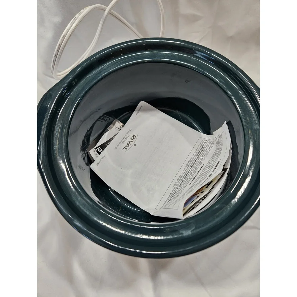 Rival‎ Stoneware Slow Cooker 1 Quart Vintage 2003 Model SCN10715 90s Theme
